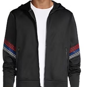 Sports Illustrated Black Hoodie with Striped Sleeves